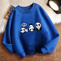 Funny Lovely Panda Children's Sweatshirt Pullover Spring Crew Neck Graphic Print Hoodie Boy/Girl Kids Hoody