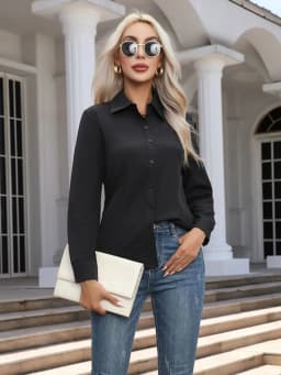 New Spring Summer Women Elegant Shirts & Blouses Retro Leisure Cardigan Long Sleeves Tops Office Loose Fashion Female Clothing