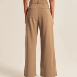 Women's High-Waisted Straight-Leg Trousers Casual Office Wear Slim-Fit Cut Solid-Colour Suit Trousers