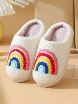 Kids Cotton-padded Shoes Autumn and Winter, Wool Lining, Thickened Cotton Slippers, Indoor Soft Sole, Colorful, Warm Comfortable