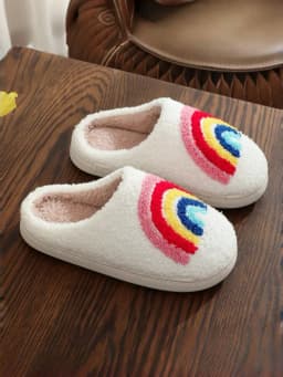 Kids Cotton-padded Shoes Autumn and Winter, Wool Lining, Thickened Cotton Slippers, Indoor Soft Sole, Colorful, Warm Comfortable