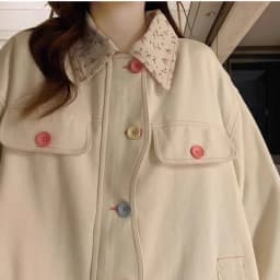 New College Style Dopamine Style Floral Lapel Jacket Women's Spring and Autumn New Design Loose Coat Top