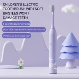 Children's Electric Toothbrush Color Cartoon Kids With Replacement Heads Soft Hair Cleaning Brush Rechargeable Sonic Toothbrush