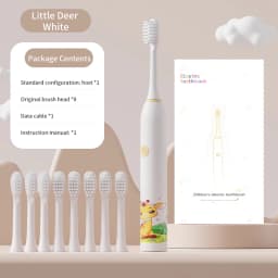 Children's Electric Toothbrush Color Cartoon Kids With Replacement Heads Soft Hair Cleaning Brush Rechargeable Sonic Toothbrush
