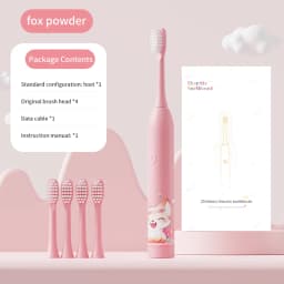 Children's Electric Toothbrush Color Cartoon Kids With Replacement Heads Soft Hair Cleaning Brush Rechargeable Sonic Toothbrush