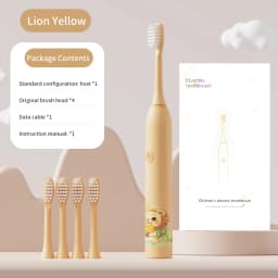 Children's Electric Toothbrush Color Cartoon Kids With Replacement Heads Soft Hair Cleaning Brush Rechargeable Sonic Toothbrush