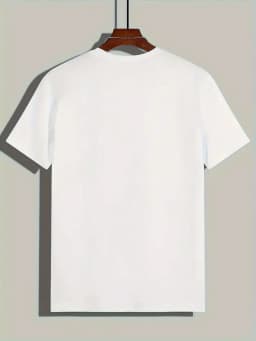 Men's 100% Cotton Casual Loose Breathable Fashionable Monaco Letter Pattern Printed Short Sleeve Round Neck T-Shirt Top