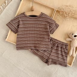 New Summer Baby Girl Clothes Suit Boys Clothing Children Striped T-Shirt Shorts 2Pcs/Sets Toddler Casual Costume