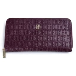 CH Fashion Classic Women's Portable Wallet Solid Color Design Multi-Letter Embossed Women's Coin Purse Minimalist
