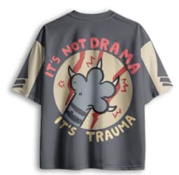 Adult and Children, This Is Not A Drama Queen, It Is A Traumatic Cat Paw 3D Printed Color-block Short Sleeve T-shirt