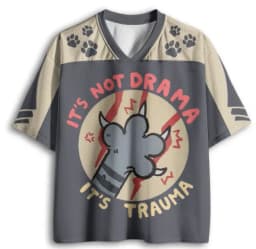 Adult and Children, This Is Not A Drama Queen, It Is A Traumatic Cat Paw 3D Printed Color-block Short Sleeve T-shirt