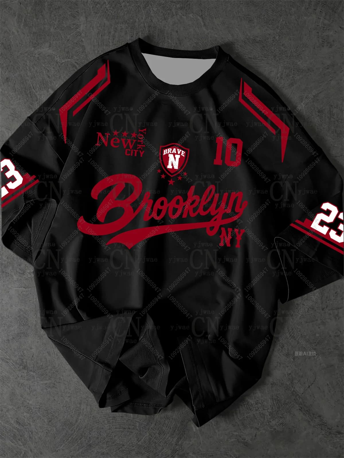 Men'S Oversized Streetwear Printed Number In Brooklyn New York Basketball Jersey Quick Drying Sports Tee Summer Men'S T-Shirt