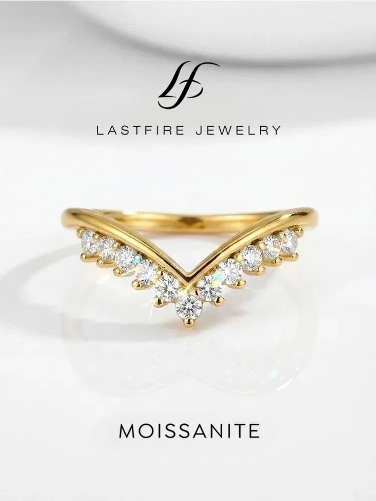 925 Sterling Silver Real Moissanite Diamond Elegant Crown Ring For Women Engagement Wedding Luxury High Quality Fine Jewelry