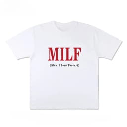 "MAN I LOVE FERRARO" - Funny English Short-Sleeve T-Shirt, Pure Cotton, Half-Sleeve, Trendy, Niche Design, Summer