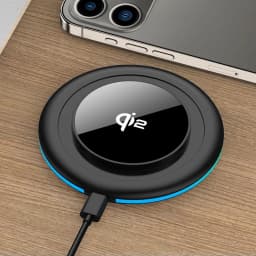 15W LED Wireless Charger Stand Fast Charging Station for iPhone 17 16 15 14 13 12 Pro Max 8 X XR Xiaomi Samsung Smartphones