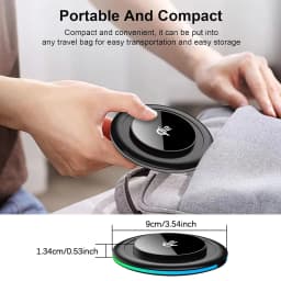 15W LED Wireless Charger Stand Fast Charging Station for iPhone 17 16 15 14 13 12 Pro Max 8 X XR Xiaomi Samsung Smartphones