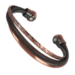 Vinterly Pure Copper Bracelets Magnetic Adjustable Open Cuff Vintage Flowers High Magnet Bangles Health Energy Jewelry Resizable