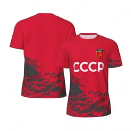 CCCP 3D Print Sports Quick-dry Breathable Men T-shirt Outdoor Football Jersey Fan Parent-child Short Sleeve Clothing Summer Top