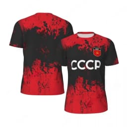 CCCP 3D Print Sports Quick-dry Breathable Men T-shirt Outdoor Football Jersey Fan Parent-child Short Sleeve Clothing Summer Top