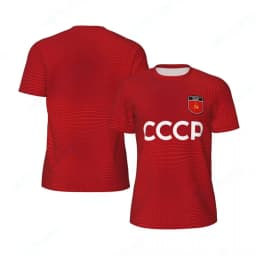 CCCP 3D Print Sports Quick-dry Breathable Men T-shirt Outdoor Football Jersey Fan Parent-child Short Sleeve Clothing Summer Top