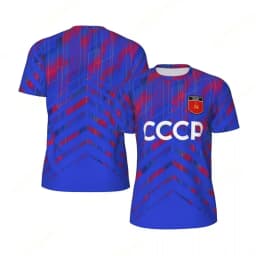 CCCP 3D Print Sports Quick-dry Breathable Men T-shirt Outdoor Football Jersey Fan Parent-child Short Sleeve Clothing Summer Top