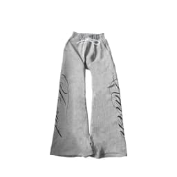 2026 American Retro Letter Print Casual Trousers Versatile Hot Style High Street Harajuku Style Casual Trousers for Men's Kids