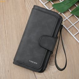 Sunflower Butterfly Pastoral Wind Women Leather Wallets For Woman Long Zipper Large Ladies Clutch Bag Female Purse Card Holder