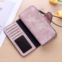 Sunflower Butterfly Pastoral Wind Women Leather Wallets For Woman Long Zipper Large Ladies Clutch Bag Female Purse Card Holder