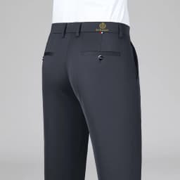 2026 Fashion Men's Stretch Pants Flat Front Formal Dress Pants Black Navy Office Work Pants for Business Party Commuting