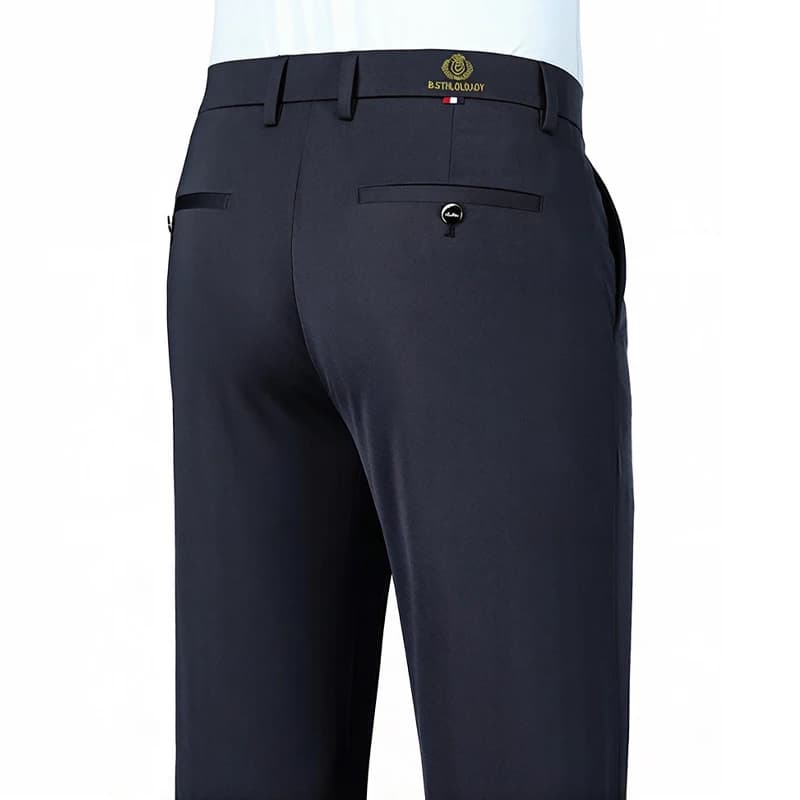 2026 Fashion Men's Stretch Pants Flat Front Formal Dress Pants Black Navy Office Work Pants for Business Party Commuting