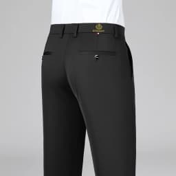 2026 Fashion Men's Stretch Pants Flat Front Formal Dress Pants Black Navy Office Work Pants for Business Party Commuting