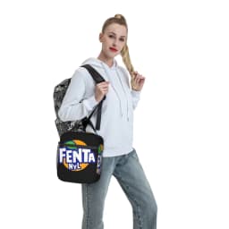 F-Fenta NYL Lunch Bag For Men Print Lunch Box Leisure Travel Cooler Bag Portable Oxford Thermal Lunch Bags