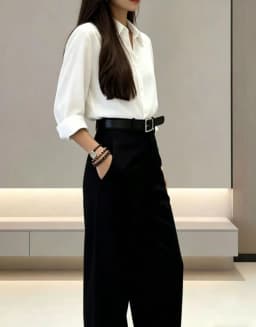 Women Black High Waist Wide Leg Suit Pants With Belt Elegant Office Business Formal Trousers Straight Leg Workwear Pants