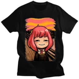 Unisex Japanese Anime Spy X Family Anya Forger Graphic Print T-Shirt Streetwear Short Sleeve plus Size Fashion Top for Men Kids