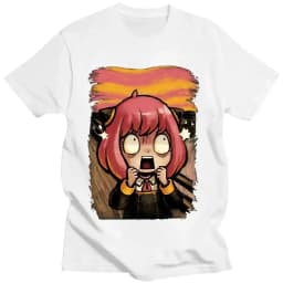 Unisex Japanese Anime Spy X Family Anya Forger Graphic Print T-Shirt Streetwear Short Sleeve plus Size Fashion Top for Men Kids