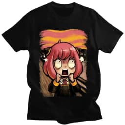 Unisex Japanese Anime Spy X Family Anya Forger Graphic Print T-Shirt Streetwear Short Sleeve plus Size Fashion Top for Men Kids