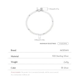 MODIAN Elegant Pearls Beaded Bracelet 925 Sterling Sliver Sweet Shining Star CZ Bracelet For Women Fine Jewelry Gifts
