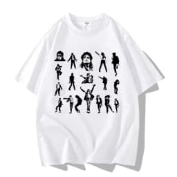 Michael Jackson's Official Movie-related Musical Note Short-Sleeved Cotton T-Shirt - Comfortable and Of High Quality Ins Y2k