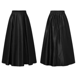 ZANZEA Plus Size Women Satin Midi Party Skirts Elastic Back High Waist Inverted Pleats A-Line Skirt Elegant Cocktail Faldas 5XL
