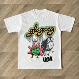 2026 Summer Fashion Hip-hop Large Pattern Printed Short-sleeved Loose Trendy T-shirt Cotton Streetwear Top for Men and Women