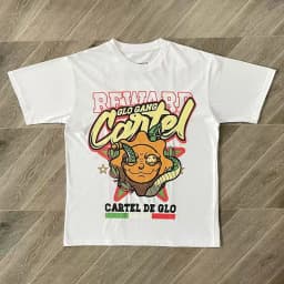 2026 Summer Fashion Hip-hop Large Pattern Printed Short-sleeved Loose Trendy T-shirt Cotton Streetwear Top for Men and Women