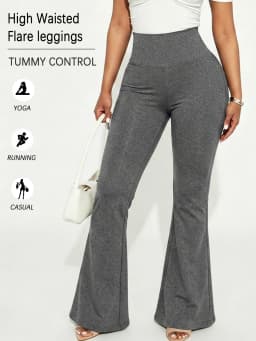 Women's Super Soft Flare Pants High Waisted Tummy Control Workout Yoga Leggings Bell Bottoms