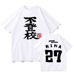 Nina Iseri Graphic T-shirt Japan Anime Girls Band Cry Tee-shirt Casual High Quality Tshirt Ropa Mujer Manga Cartoon Print