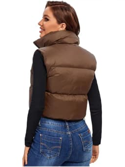 Women Vest Fashion Autumn New 2026 Stand Collar Elegant Coats Warm Outerwear Casual Belt Sleeveless Winter Women Vests Jackets