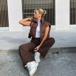 Women Vest Fashion Autumn New 2026 Stand Collar Elegant Coats Warm Outerwear Casual Belt Sleeveless Winter Women Vests Jackets