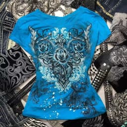 2026 Autumn Subculture Gothic Style Retro Spicy Girl Hot Stamping Print Trend Long Sleeved Top