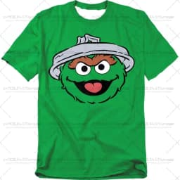 26 Sesame Street Adult Sesame Street Full Face Clothing Neutral Adult O-Neck T-shirt Series Cartoon Character Soft Elastic Top