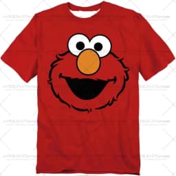 26 Sesame Street Adult Sesame Street Full Face Clothing Neutral Adult O-Neck T-shirt Series Cartoon Character Soft Elastic Top