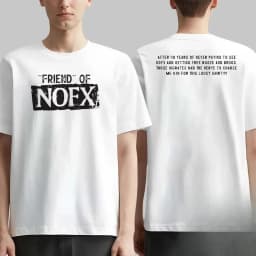 NOFX Rock Band Graphic Cotton T-shirt Men Women Oversized Tee Essentials Short Sleeve Tops Fashion Brand Summer Casual Daily Top