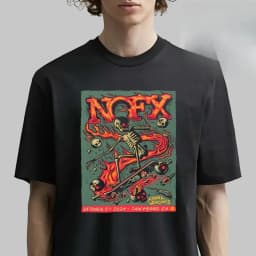 NOFX Rock Band Graphic Cotton T-shirt Men Women Oversized Tee Essentials Short Sleeve Tops Fashion Brand Summer Casual Daily Top